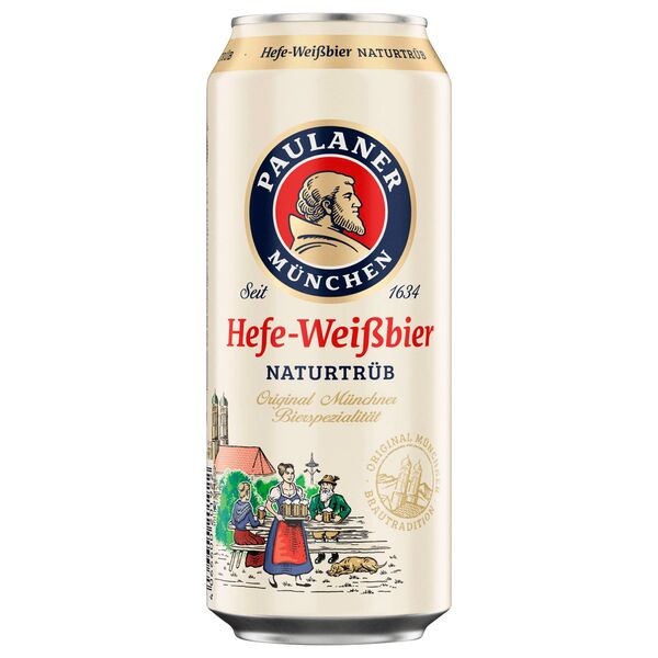 2 x 24 x Paulaner Hefeweißbier naturtrüb 0,5L Dose 5,5% Vol.alc EINWEG