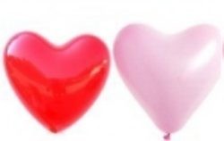 Luftballons herzform 25 cm Ø Unifarben
