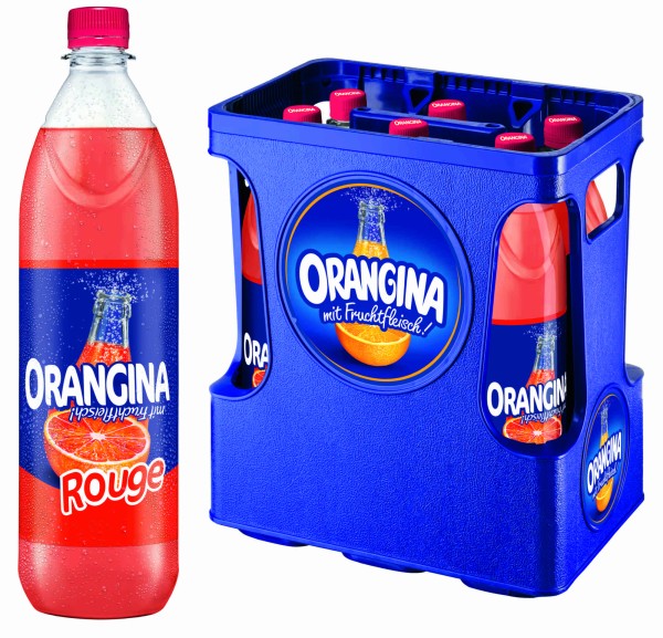 1 x 6 Orangina Limonade rouge 1Liter Originalkiste inklusive Mehrwegpfand