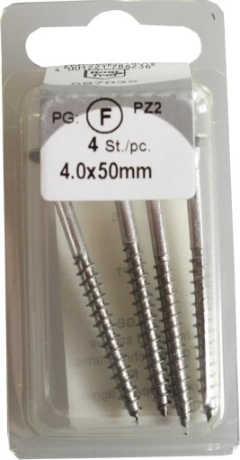 Spanplattenschrauben Pozidrive rostfrei 4,0x50mm HP 4