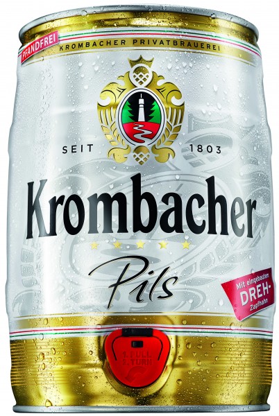 Krombacher Pils Partyfass 5 Liter 4,8% vol