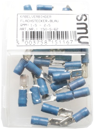 Flachstecker blau 1.5-2.5qmm