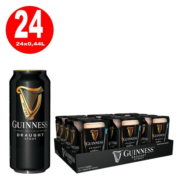 Guinness Draught Can 24x440 ml Dosen 4,2% Vol.alc._Einwegpfand