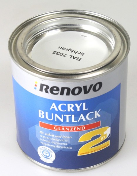 Acryl Glanzlack 2in1 lichtgrau 7035 - 375 ml