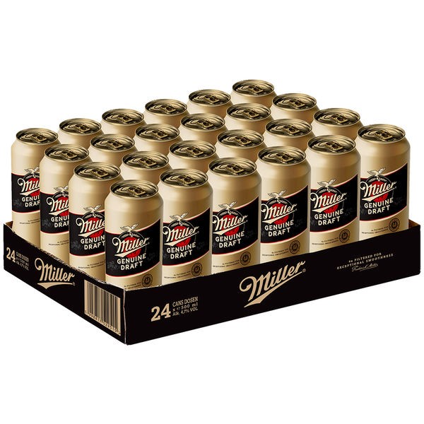 24 x Miller Genuine Draft Dosen USA beer 0,5 L 4,7% vol. alc EINWEG