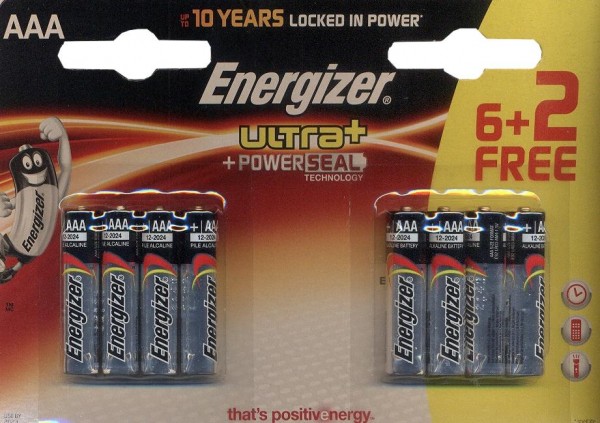 Energizer Ultra AAA LR03 Alkaline 8 Stück