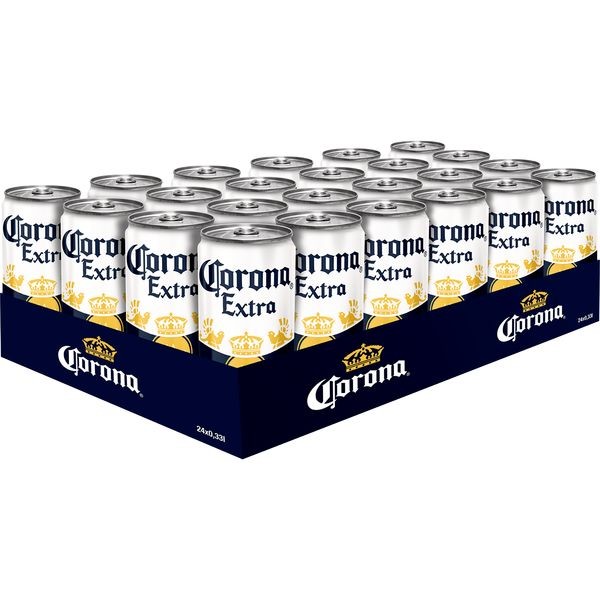 24 Corona Extra Dosen mit 0,33L Bier 4,5% Alkohol inc. 6,00€ Einwegpfand