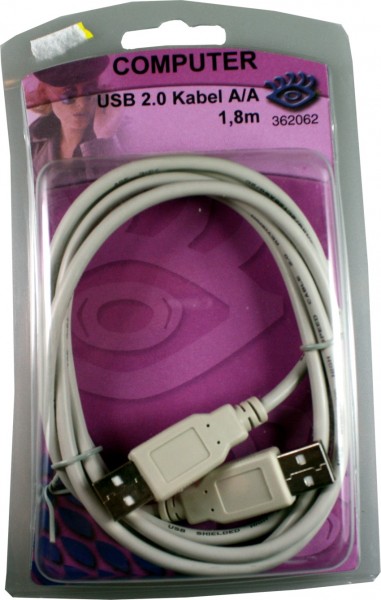 USB 2,0 Kabel A/A 1,8m