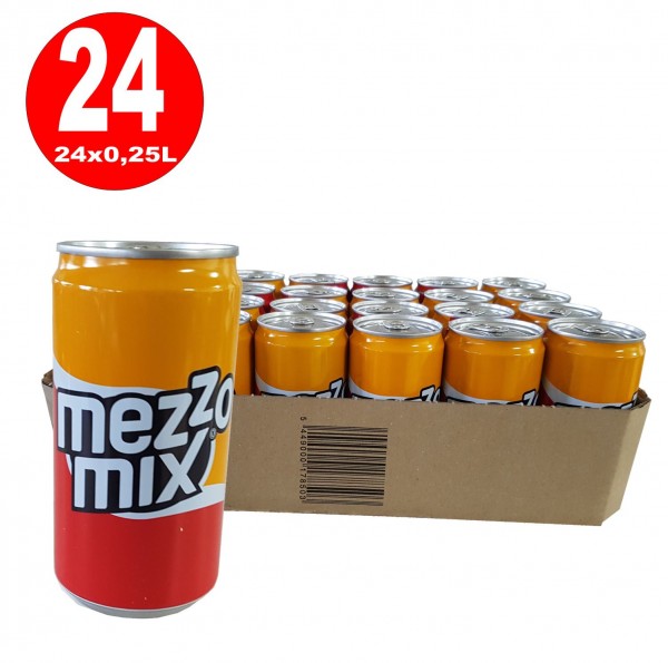 24 x Coca-Mezzo Mix 0,25L Dose REDUZIERT MHD: 01/2020