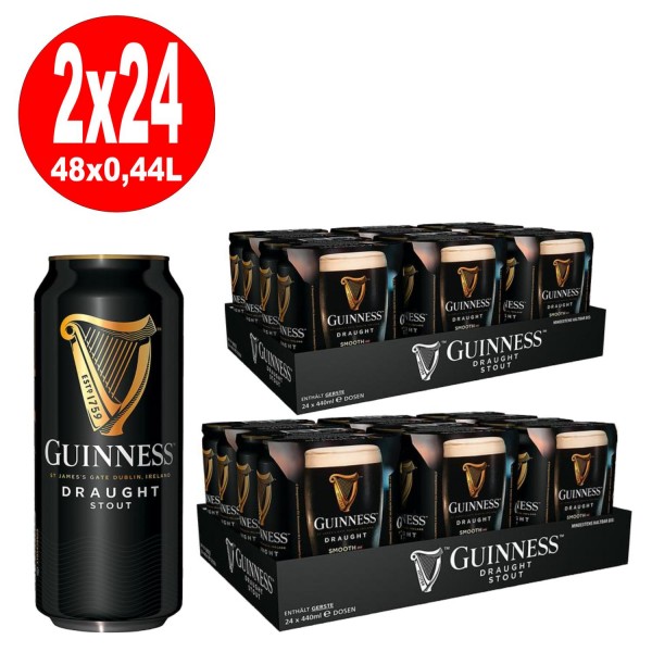 2 x Guinness Draught Can 24x440 ml = 48 Dosen 4,2% Vol.alc._EINWEG