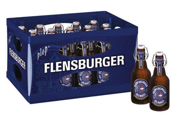 20 x Flensburger Dunkel 0,33l, Bügelflasche 4,8 % vol Originalkiste MEHRWEG