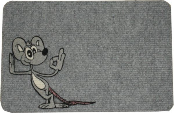 Rubin Flock Matte Happy Mouse