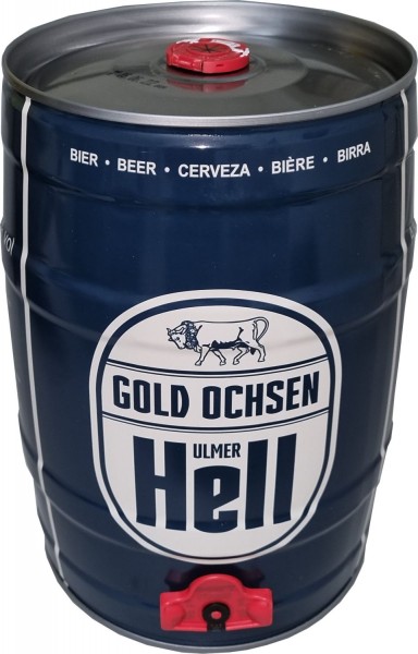 Goldochsen Ulmer Hell Vollbier 5 Liter 5,1% vol. Partyfass