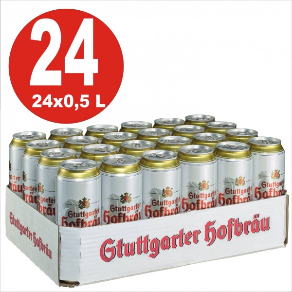 24x0,5L Dosen Stuttgarter Hofbräu Pilsner 4,9% Vol.-_EINWEG