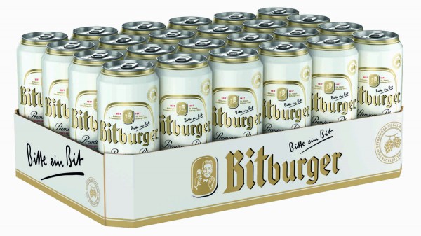 24x0,5L Dosen Bitburger Pils 4,8% Vol._EINWEG - Reduziert MHD:13.10.22