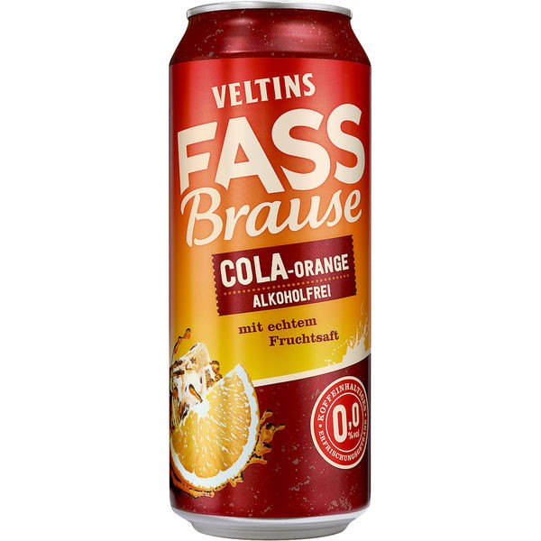 24 x Veltins Fassbrause Cola-Orange ALKOHOLFREI 0,5 L Dose Einwegpfand