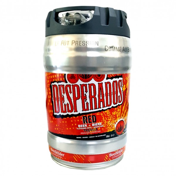 Desperados red Bier Tequila, Guarana, Cachaca, 5 Liter 5,9% vol.MHD: 03-2021 Reduziert