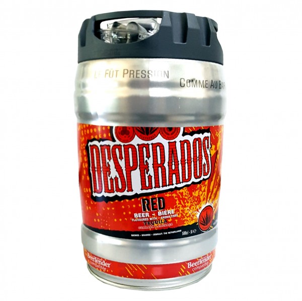 Desperados red Bier Tequila, Guarana, Cachaca, 5 Liter 5,9% vol.MHD: 05-2024 Reduziert