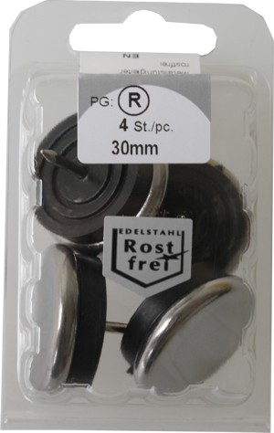 Metallstuhlgleiter rostfrei 30mm