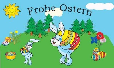 Fahne Frohe Ostern 3 - 90 x150 cm