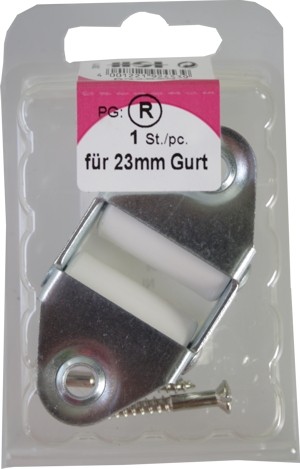 Doppelleitrollen weiß für 23mm Gurt