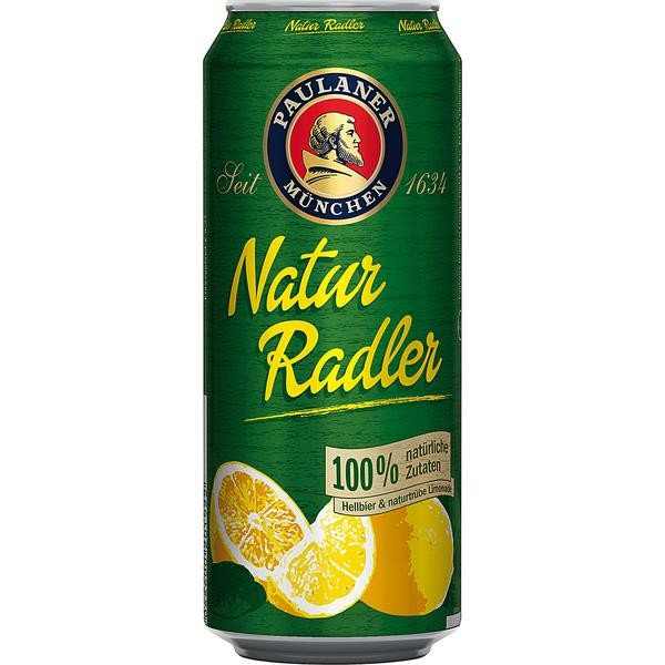 24 x 0,5L Dosen Paulaner Natur-Radler 2,5% vol. Einwegpfand MHD: 04/22 REDUZIERT