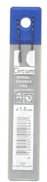 Spiralbohrer 338RN geschliffen 1,0mm HSSCo 2St.TCI