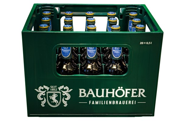 20 x Bauhöfer (Ulmer) Export 0,5 Liter 5,4% vol. Originalkiste MEHRWEG