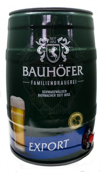 Bauhöfer (Ulmer) Export Partyfass 5,0 Liter 5,4% vol.-REDUZIERT MHD: 31.12.21
