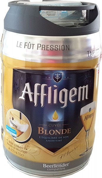 Affligem blonde Partyfass 5 Liter Fass inkl. Zapfhahn 6,8% vol.