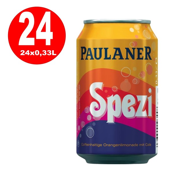 24 x Paulaner Spezi 0,33L Dose EINWEG