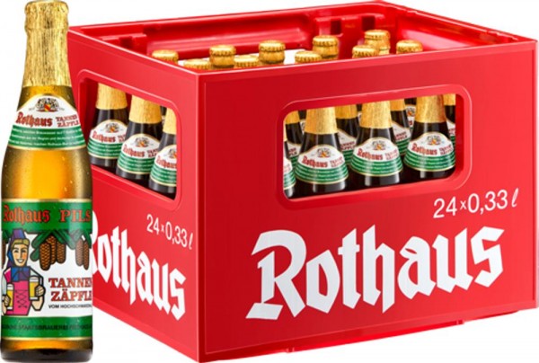 24 x Rothaus Tannenzäpfle 0,33 L- 5,1 % Alkohol Originalkiste MEHRWEG