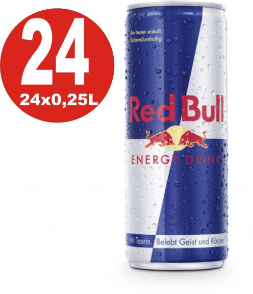 24 x Red Bull Energy Drink 250 ml Dosen_EINWEG
