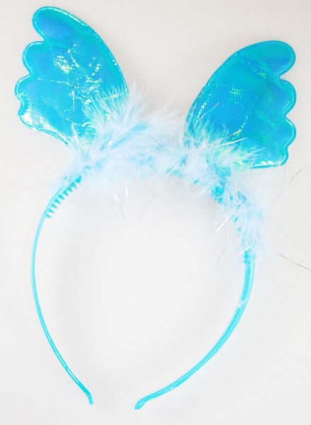Haarreif blau, mit Flügeln
