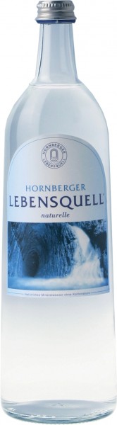 2 x Hornberger Lebensquell naturelle 6 x 1Liter stilles Wasser Glasflasche Originalkiste MEHRWEG