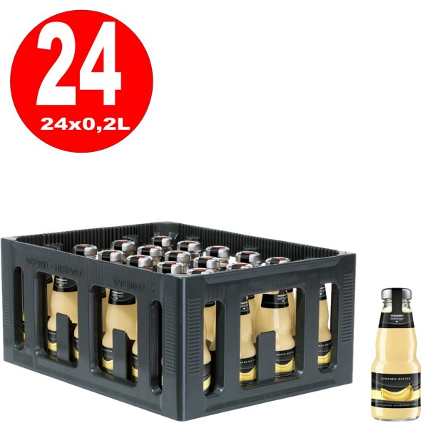 24 x Niehoffs Vaihinger Bananensaft 0,2l Glasflasche in Originalkiste Mehrweg