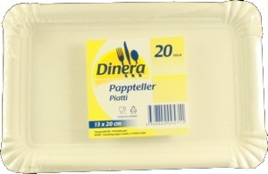 Pappteller 13x20cm - 20 Stück