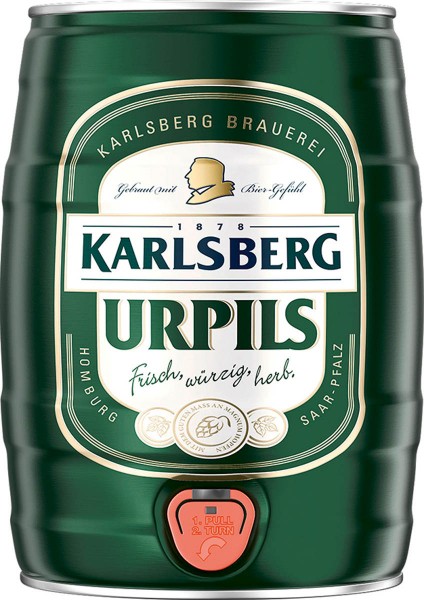 Karlsberg Urpils 5 L Partyfass 4,8 % vol.