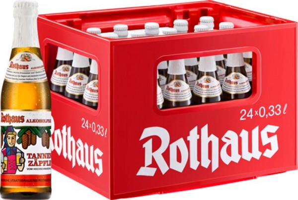 24 x Rothaus Tannenzäpfle Alkoholfrei 0,33 L Originalkiste MEHRWEG