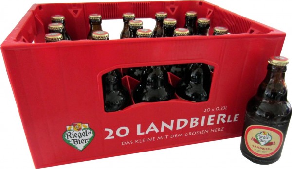 20 x Riegeler Landbier Steiniflaschen 0,33L 5,4% vol. Originalkiste MEHRWEG