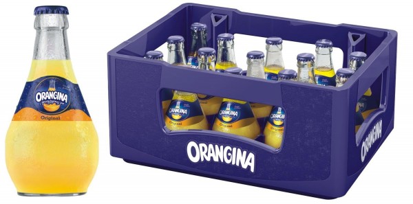 15 x Orangina Limonade gelb 0,25l Glasflasche in Originalkiste MEHRWEG