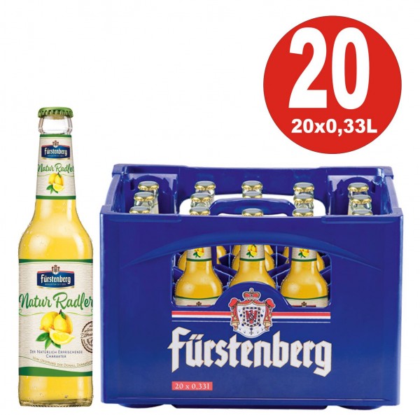 20 x Fürstenberg Natur-Radler 0.33 Liter 2,5% vol. Originalkiste MEHRWEG