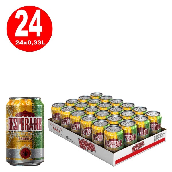 24x 0,33L Dosen Desperados Tequila Bier 5,9% Vol.-_EINWEG REDUZIERT MHD 30.07.2021