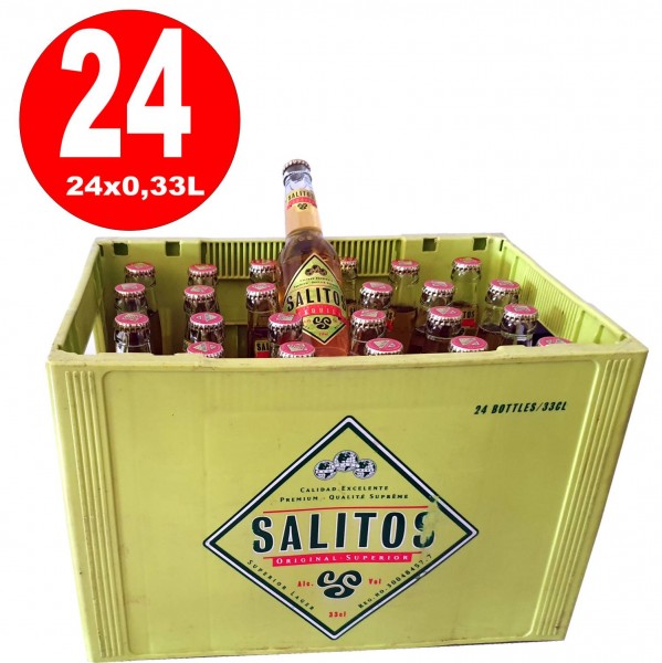 24x Salitos Cerveza Tequila Bier 0,33L 5.9% vol.alc. Flaschenkarton MEHRWEG