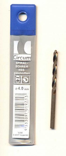 Circum Spiralbohrer HSS geschliffen 4,0 mm