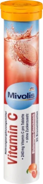 Mivolis 35 x Vitamin C Brausetabl, 20 St., 82 g Nahrungsergänzer