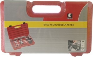 Steckschluesselkasten 1/2 - 67 Teile im Kunststoffkoffer