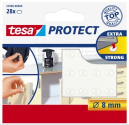 tesa Protect® Rutsch-/Lärmstopper,rund.transparent,8mm