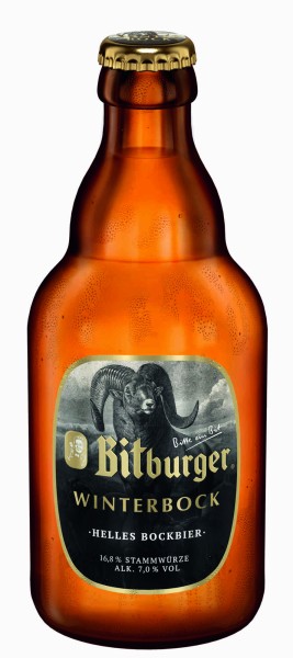 Bitburger Winterbock 20x0,33l - Steini Flasche 7,0 % vol. Originalkiste Mehrweg-Pfand