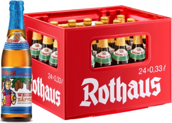 24 x Rothaus Hefeweizen Alkoholfrei 0,33 L Originalkiste Weizenzäpfle inkl.Mehrwegpfand